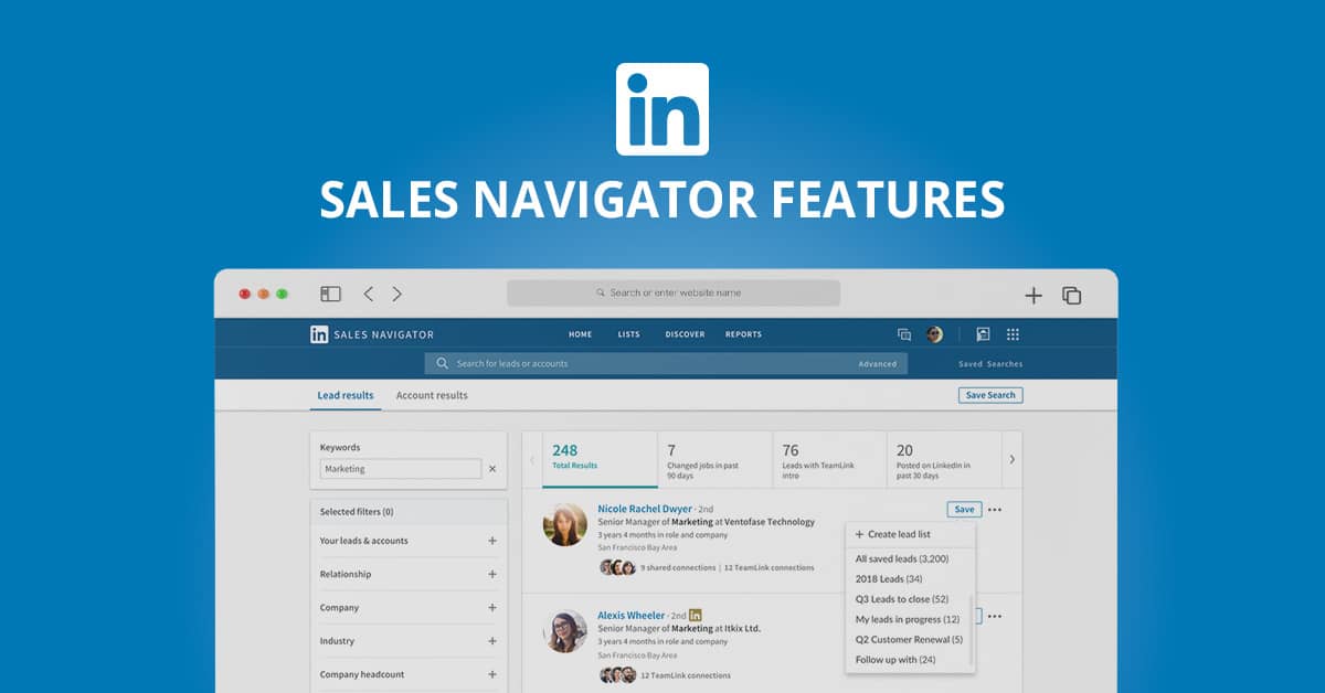 LinkedIn Sales Navigator Features