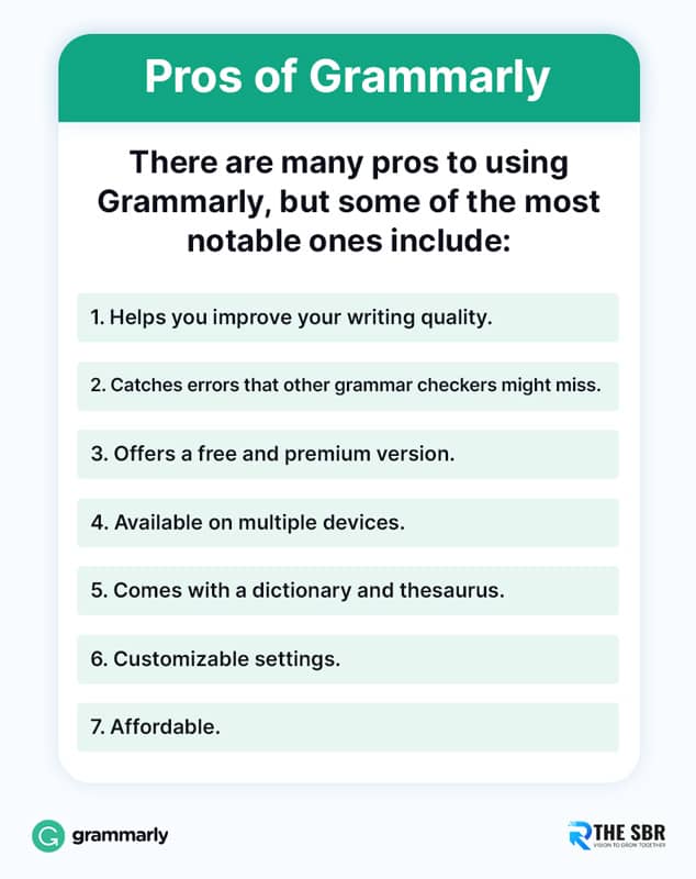 Pros of Grammarly